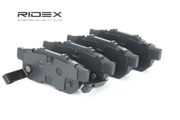 RIDEX Remblokkenset, schijfrem Achteras, Met akoestische slijtagewaarschuwing 402B0448