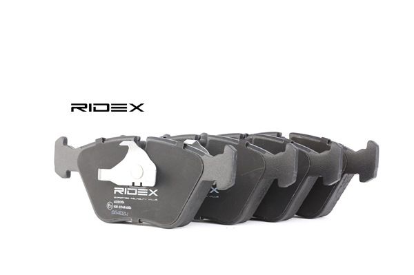 RIDEX Jogo de pastilhas para travão de disco 402B0154 Eixo dianteiro, excl. contacto de aviso de desgaste, com chapa anti-ruído, com grampo do êmbolo para BMW 3 Sedan (E36) ac 1998