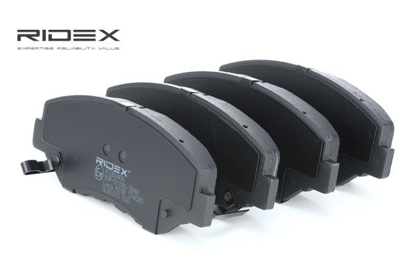 RIDEX Remblokkenset, schijfrem Vooras, Met akoestische slijtagewaarschuwing 402B0406