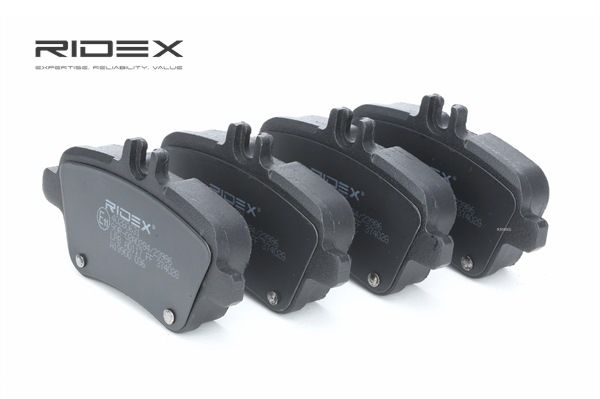 RIDEX 402B0631 Kit de plaquettes de frein, frein à disque Essieu arrière, préparé pour indicateur d'usure MERCEDES-BENZ SLK ac 1998