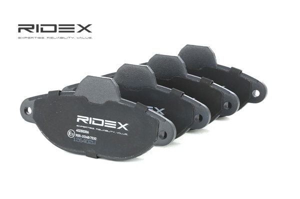 RIDEX 402B0306 Bremsbelagsatz, Scheibenbremse Vorderachse, für Verschleißwarnanzeiger vorbereitet, 114,9mm FORD KA Bj 1997