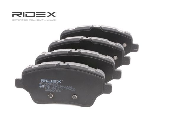 RIDEX 402B0624 Bremsbelagsatz, Scheibenbremse Vorderachse, nicht für Verschleißwarnanzeiger vorbereitet FORD Tourneo Courier Bj 1998