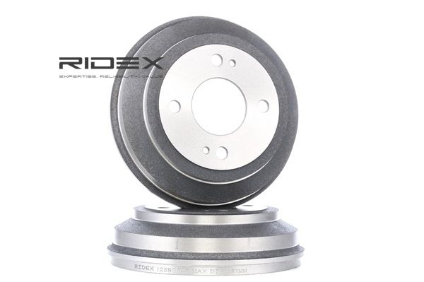 RIDEX 123B0055 Bremstrommel Hinterachse, ohne ABS-Sensorring, ohne Radlager, ohne Radnabe, 180mm HONDA JAZZ Bj 1998