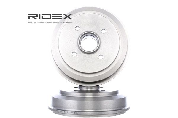 RIDEX 123B0060 Bremstrommel Hinterachse, ohne Radbefestigungsbolzen, ohne Radlager, ohne ABS-Sensorring FORD FUSION Bj 1998