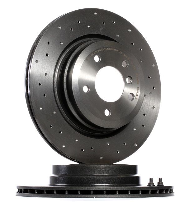 BREMBO 09.A270.1X Brake Disc Perforated / Vented, Coated, High-carbon, 22mm BMW X1 MY 2002