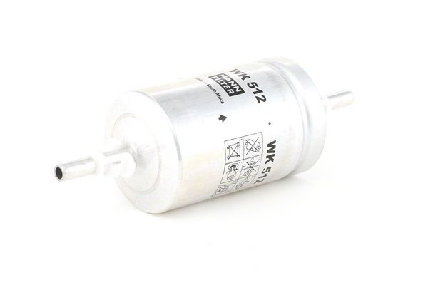 MANN-FILTER WK 512 Filtro de combustível Filtro dos tubos, 163mm VW POLO ac 1990